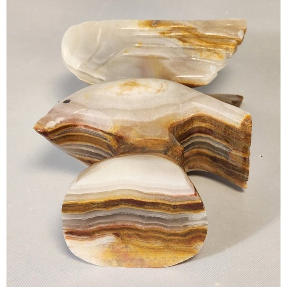 Home Decorative Animal Figure Eagle Desk Mantel Marble Onyx Collectable … - Picture 4 of 11